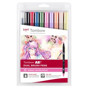 Tombow ABT dobbeltbørstepen Manga Shojo 10-pak Tombow ABT dobbeltbørstepen Manga Shojo 10-pak