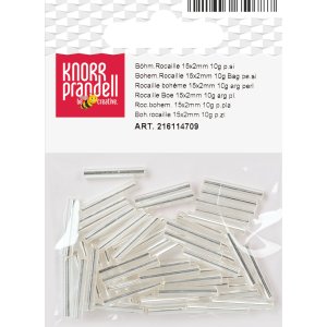 Rocaillep�rlor 15 mm, silverglans, 10 g