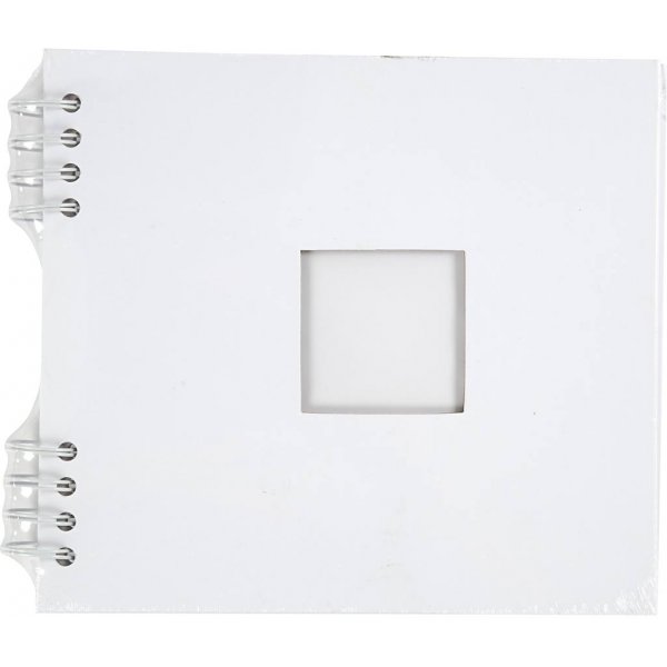 Scrapbok med spiral - vit - 20 x 20 cm Scrapbok med spiral - vit - 20 x 20 cm