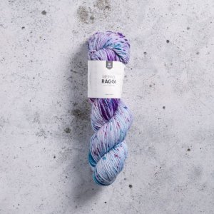 Merino Raggi 100g - Lilac & dark mint