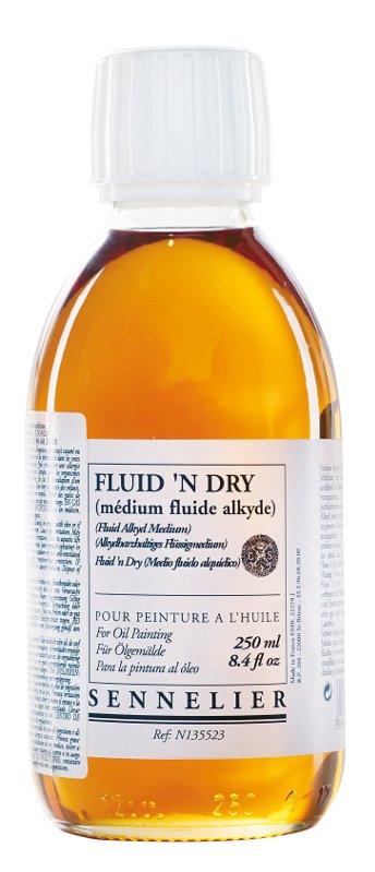 Oliemedium Sennelier 250 ml - Fluid N Dry - Medium til oliemaling, Malermedium, Fernis og kunstner medier til kunstmaling
