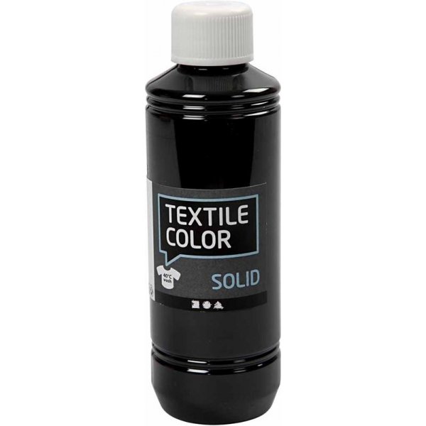 Textile Solid textilfärg - svart - täckande - 250 ml Textile Solid textilfärg - svart - täckande - 250 ml