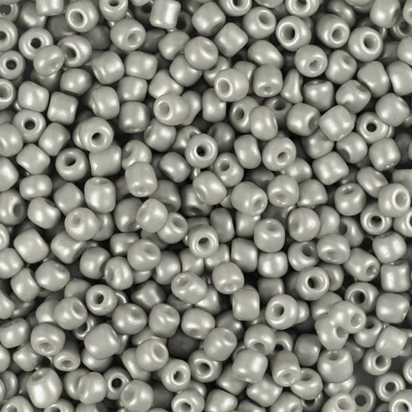 Rocaillepärlor 3 mm Ljusgrå 25 g Rocaillepärlor 3 mm Ljusgrå 25 g