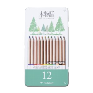 Tombow Ki-Monogatari Eco farveblyanter i metal�ske, 12 stk.