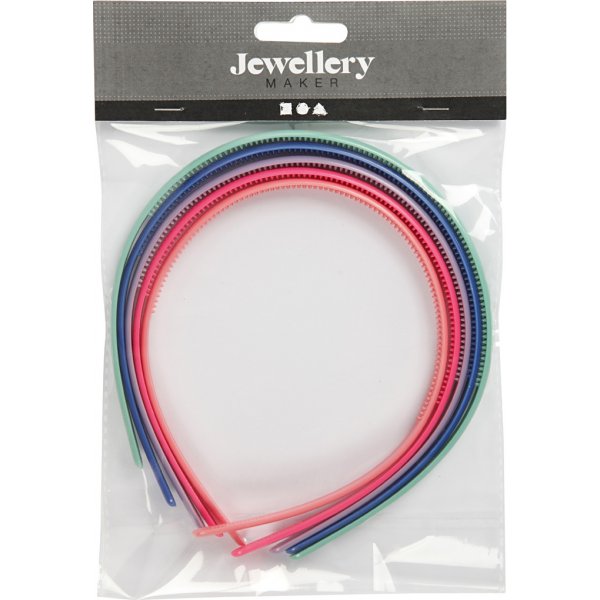 Diadem - 8 mm - mixade färger - 5 st Diadem - 8 mm - mixade färger - 5 st