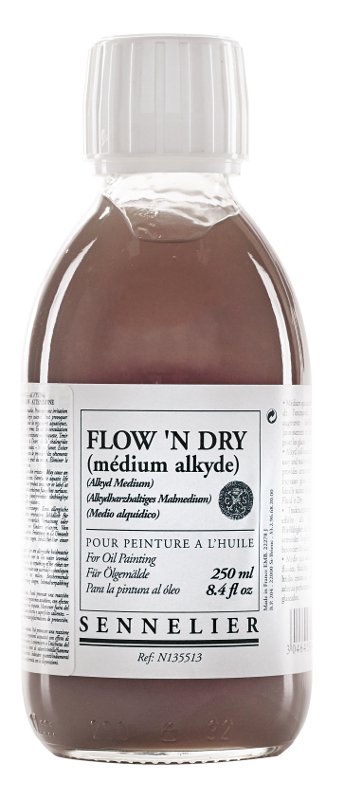 Oliemedium Sennelier 250 ml - Flow N Dry - Medium til oliemaling, Malermedium, Fernis og kunstner medier til kunstmaling