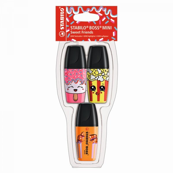 verstrykningspenna Boss Mini 3-pack - Sweet Friends