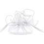 Organzap�sar med dragsko 25 cm - vit