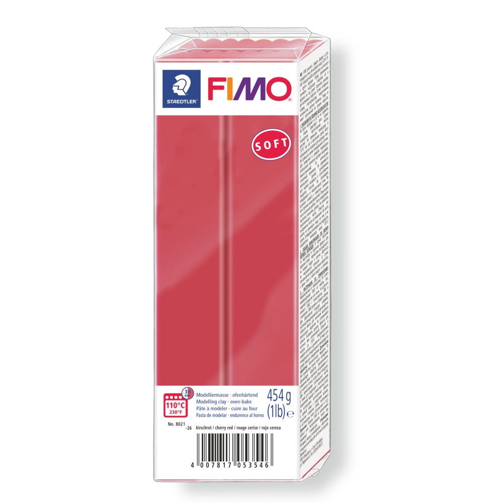 Modellervoks Fimo Soft 454 g - Kirsebær - Fimolera, Modellere, Hobbyartikler til børn, Hobbymateriale, Håndværk