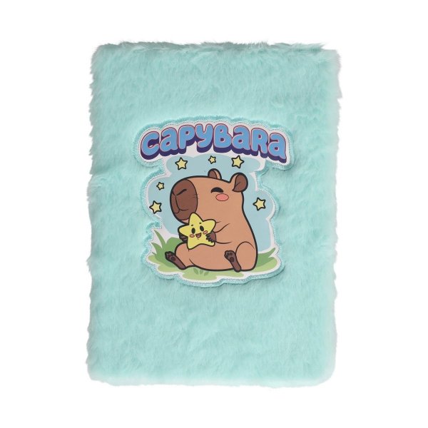 Fluffig anteckningsbok capybara A5 - linjerade sidor