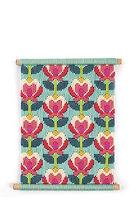 Broderikit med lotusblomma på canvas Broderikit med lotusblomma på canvas
