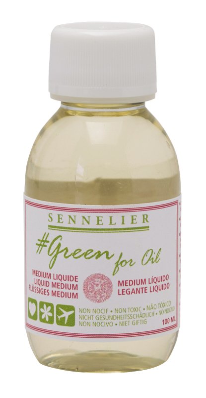 Oliemedium Sennelier Greenforoil 100 ml - Flydende Medium - Medium til oliemaling, Malermedium, Fernis og kunstner medier til kunstmaling