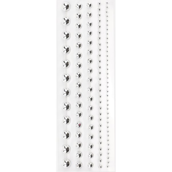 Dekorativa självhäftande pärlband i silver, 14,5 x 0,8 cm, 5-pack Dekorativa självhäftande pärlband i silver, 14,5 x 0,8 cm, 5-pack