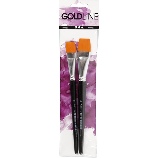 Gold Line-penslar - nr. 16+20 - platta - 2 st Gold Line-penslar - nr. 16+20 - platta - 2 st