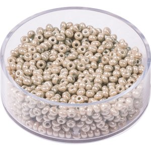 Glasp�rlor beige 2,5 mm, 13 g