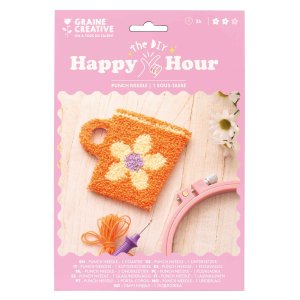 Punch needle-kit Happy Hour - Glasunderl�gg