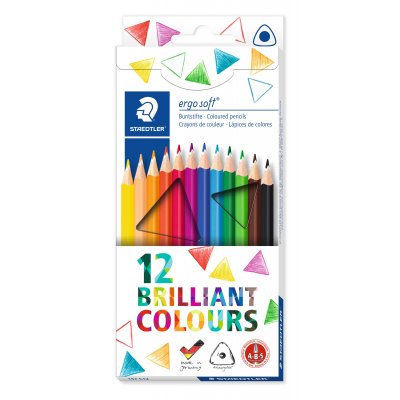 Ergo soft Farveblyanter - 12 blyanter