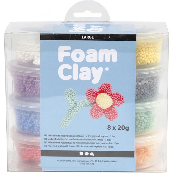 Foam Clay Large mixade färger - 8 x 20 g Foam Clay Large mixade färger - 8 x 20 g