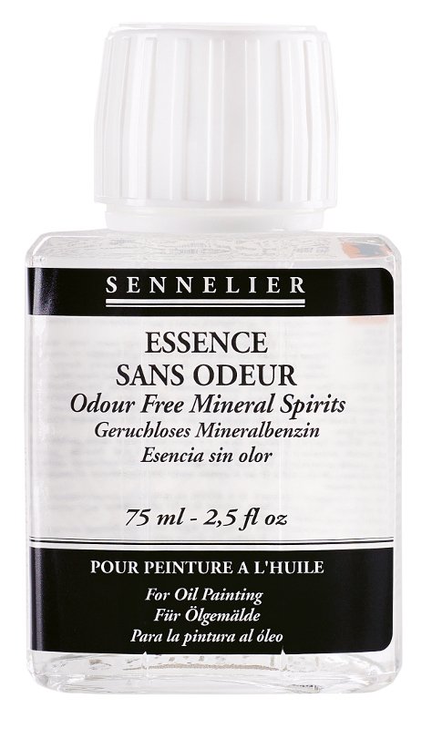 Oliemedium Sennelier 75 ml - Odour Free Mineral Spirits - Medium til oliemaling, Malermedium, Fernis og kunstner medier til kunstmaling