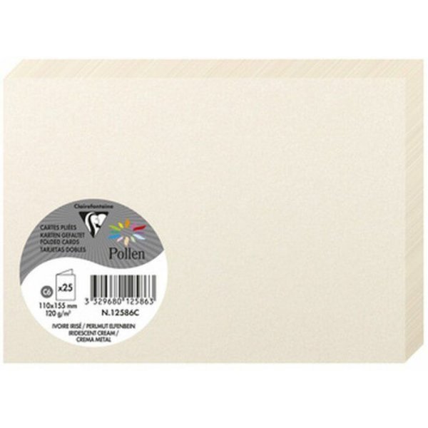 Pollen Dubbelkort 106x213 - 25-pack - Skimrande cream