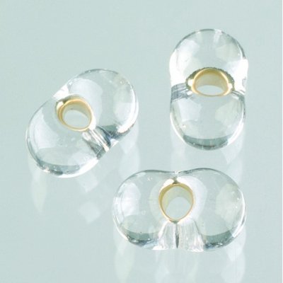 Farfalle perler 3,2 x 6,5 mm - gjennomsiktig sølv 17 g