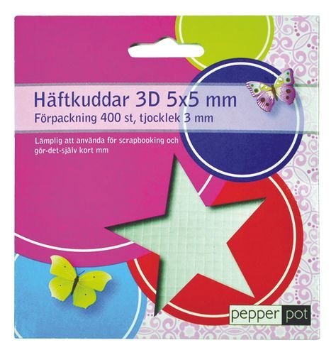 H�ftkuddar 3D 5x5mm - 400 st