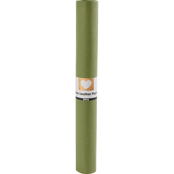 Läderpapper - grön - enfärgad - 1 m Läderpapper - grön - enfärgad - 1 m