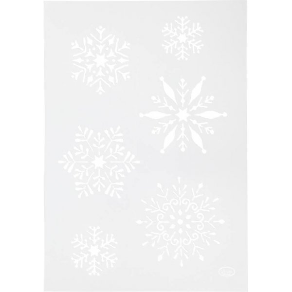 Stencil - snöflinga - A4 Stencil - snöflinga - A4