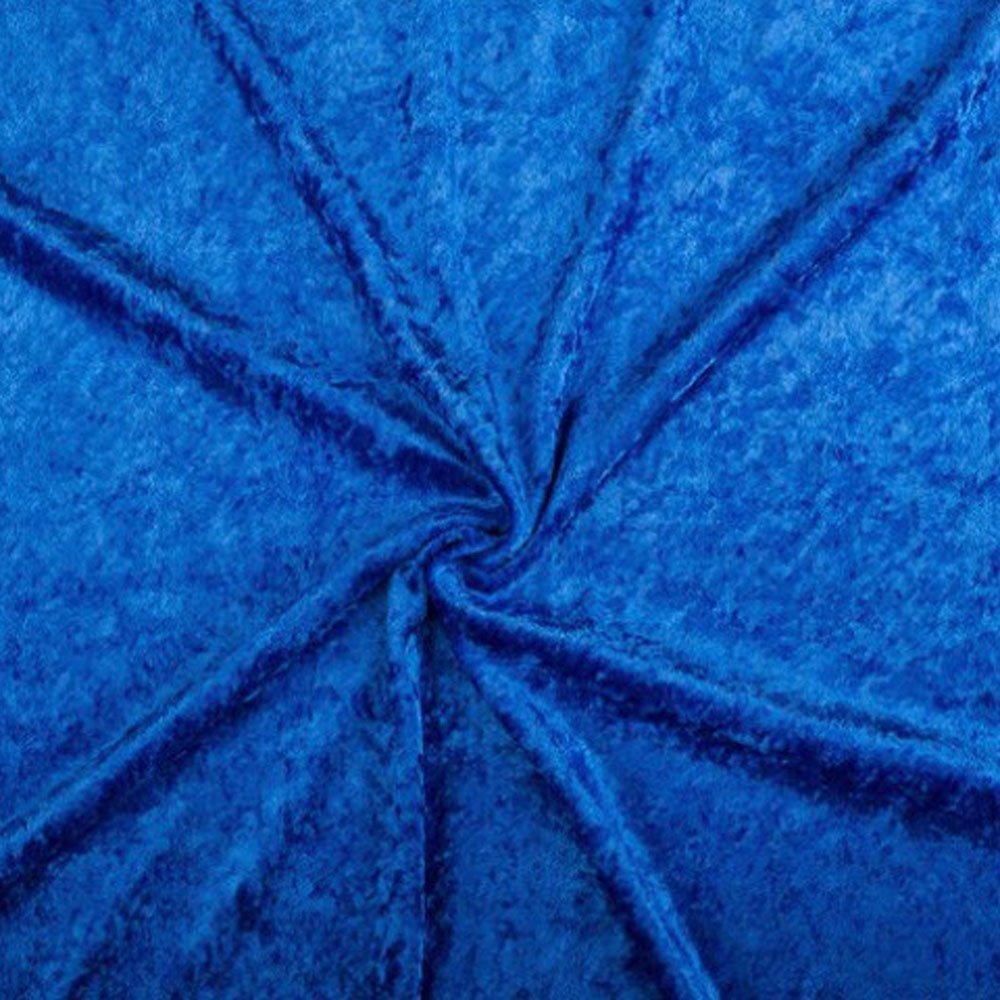 Crushed Plush - 207 Kongeblå - Fløyelstoff, Tekstiler