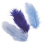 Marabou fj�drar bl� 10 cm, 15-pack