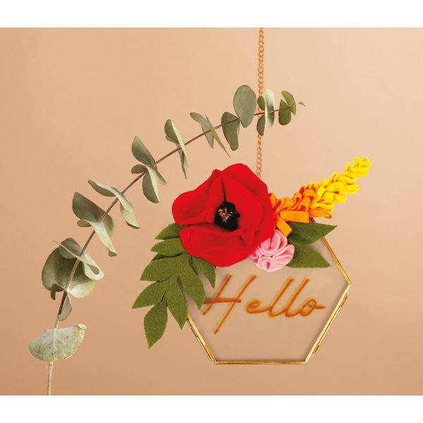 Blomsterdekorerad ram - pysselkit