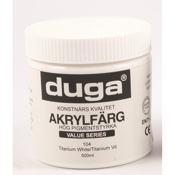 F�rg akryl 500ml vit