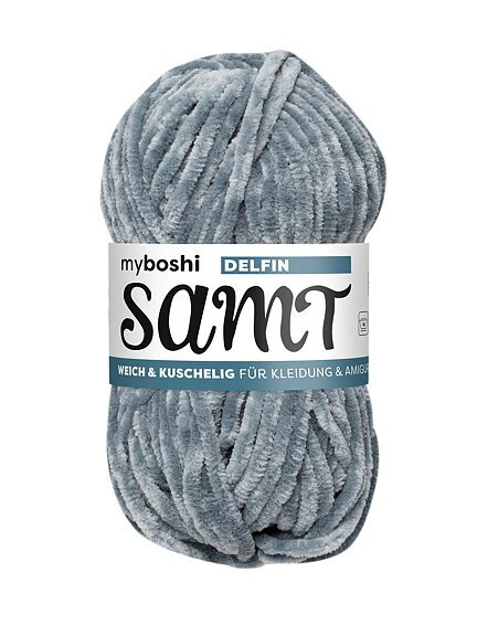 Myboshi Samt - 100 g - Delfin - Myboshi garn, Garn, Strikke, hækle, knytte og væve