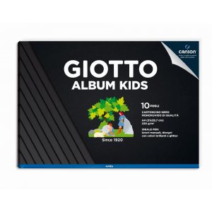 Tegneblok Giotto Noir 10 sider 220 g - A4