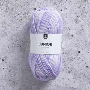 Junior 50g - Ljuslila denimprint Junior 50g - Ljuslila denimprint