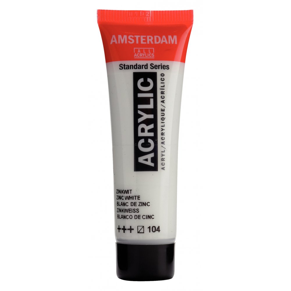 Akrylmaling Amsterdam 20 ml - Zink White - Akrylfarver, Kunstnerfarver