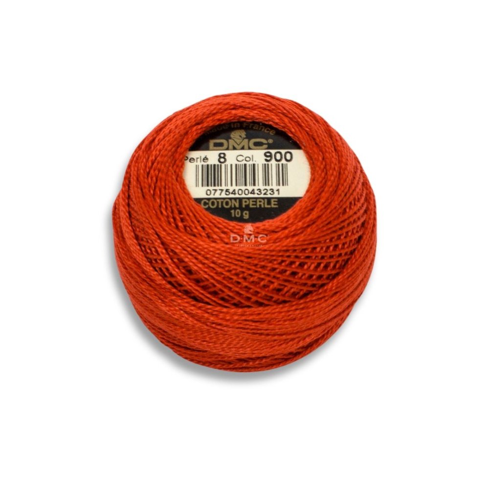 DMC Pearl Cotton Art. 116/8, 900 Dark Burnt Orange - Broderigarn, Garn, Sticka & virka