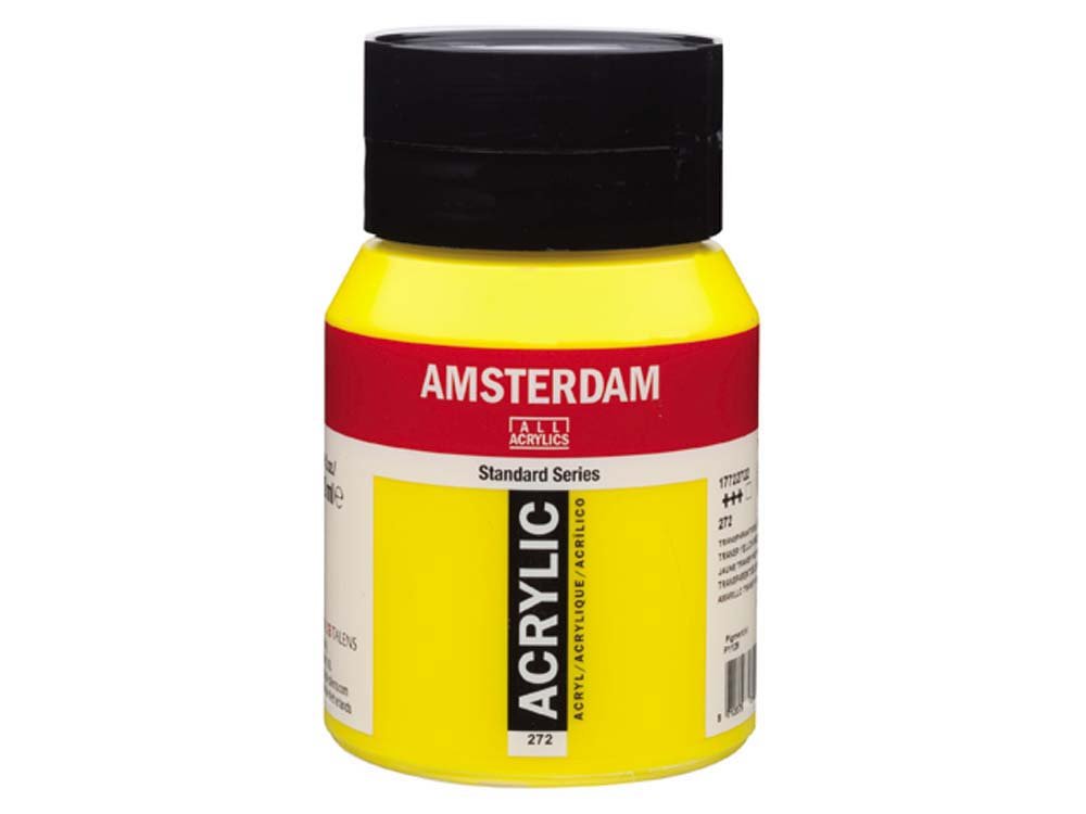 Amsterdam Akryl 500 ml - Transparent Yellow Medium - Akrylfarver, Kunstnerfarver