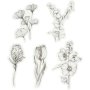Washi-klistermærker sort/hvide blomster 30-50 mm 30 stk. Washi-klistermærker sort/hvide blomster 30-50 mm 30 stk.