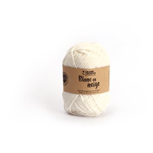 Vitt amigurumi-garn i bomull 27 g - cirka 55 m Vitt amigurumi-garn i bomull 27 g - cirka 55 m