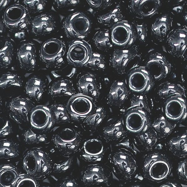 Bohemiska rocaillep�rlor 5 mm, 35 g, svart