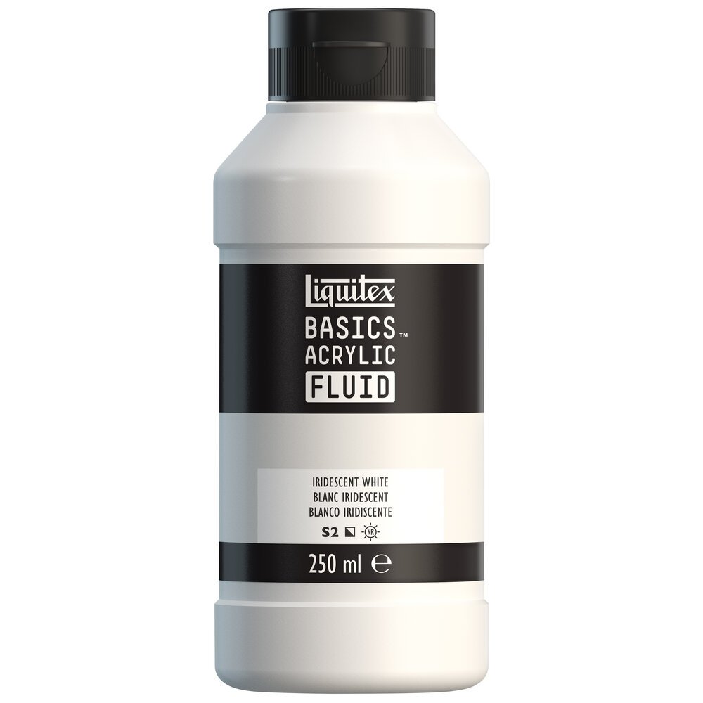 Akrylfärg - Liquitex Basics Fluid - 250ml - Iridescent White - Akrylfärger, Konstnärsfärger