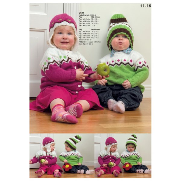 Strikkemnster - Genser & cardigan med matchende luer