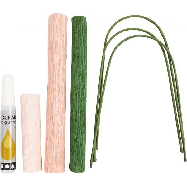 Mini DIY Kit Kräppapper - Nejlikor Mini DIY Kit Kräppapper - Nejlikor