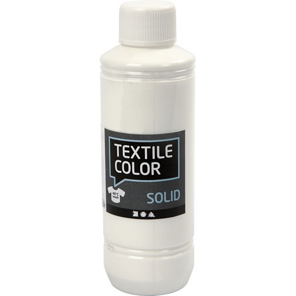 Textile Solid textilfärg - vit - täckande - 250 ml Textile Solid textilfärg - vit - täckande - 250 ml