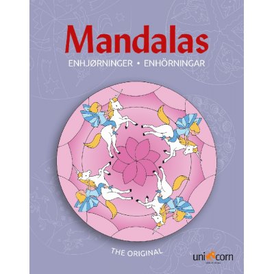 Mlarbok Mandalas - ventyrliga Enhrningar