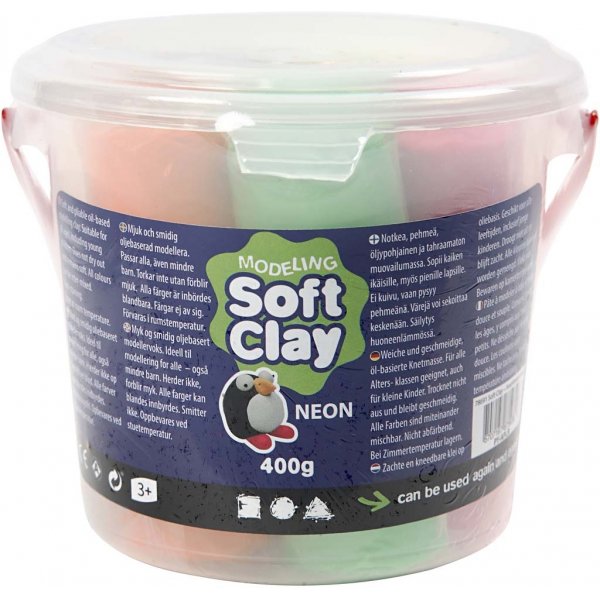 Modellera - neonfärger - 400 g Modellera - neonfärger - 400 g
