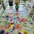 Kundbild Vaxduk Vattenf�rg blommor: Wow s� snygg ! F�rgerna �r starka...