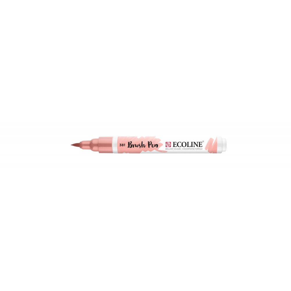 Penselpen Ecoline Penselpen - Pastel Red (381) - Fiberpenne, Penne, Penne, kridt & tusch