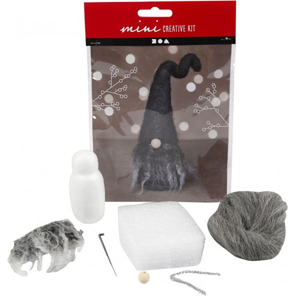 Mini DIY Kit - gråmelerad - Jultomte Mini DIY Kit - gråmelerad - Jultomte